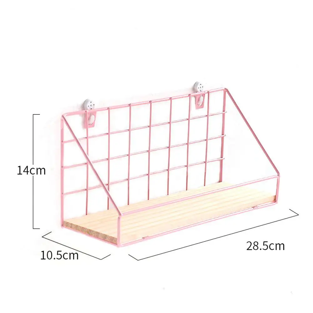 Деревянная железная настенная полка, настенный стеллаж для хранения, органайзер для спальни, домашний декор, детская комната, сделай сам, Настенный декор, держатель