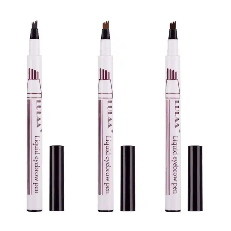 3 Colors Eyebrow Pencil Eyebrow Enhancer Dye Tint Pen Waterproof Long Lasting Sketch Easy Drawing Tattoo Liquid Eyebrow Pencil