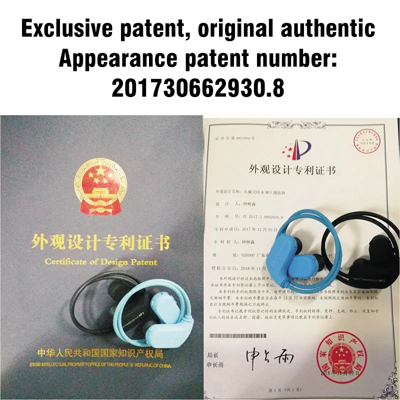 Оригинальный 100% водонепроницаемый Mp3 плеер наушники для плавания IPX8 спортивные 8