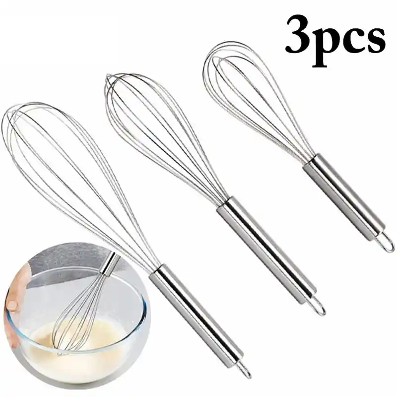 1PC Stainless Steel Balloon Wire Whisk Egg Beater Mixer Kitchen Baking Utensil