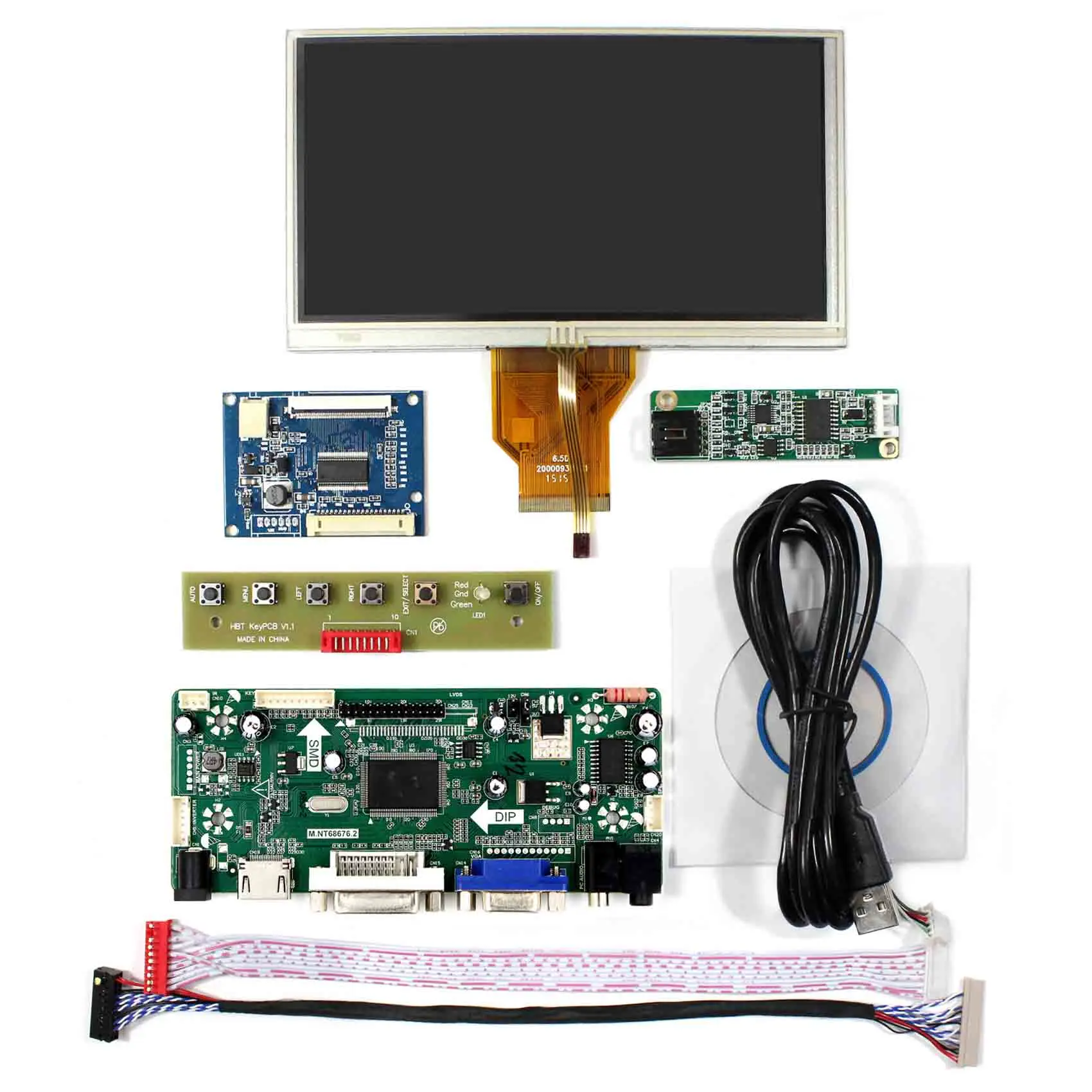 Сенсорный ЖК дисплей AT065TN14 6 5 дюйма плата контроллера дисплея VGA DVA HD MI 800x480