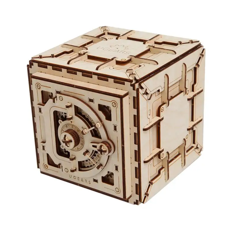Skup Kreatywny DIY 3D montaż drewniane Puzzle zabawka innowacyjna blokada kuferek na skarby mechaniczna skrzynia biegów romantyczny prezent na walentynki
