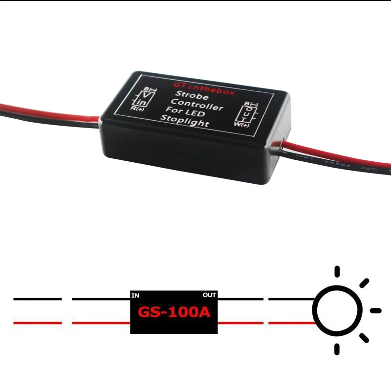 thumbnail image 2 of Xotic Tech GS-100A LED Strobe Controller – 12V Flasher Module For Brake Lights – 7443 1157 3157 2 of 6