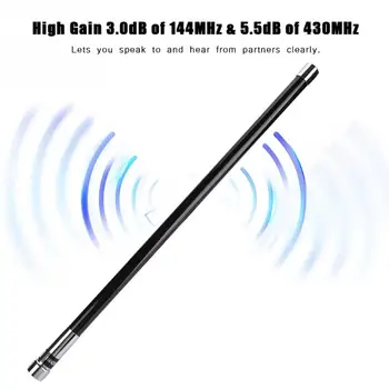 

1pcs NL-550 144/430MHz Dual Band Car Ham Radio Antenna 200W Large Power M-type Connector