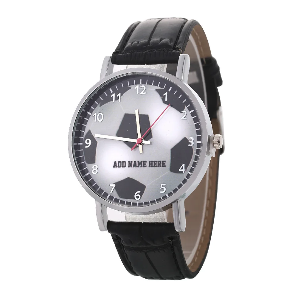 

Kids Watches New Pattern Personality Football Clock Dial Children Quartz Wrist Watch Belt Gift Kol Saati Wholesale PU Student