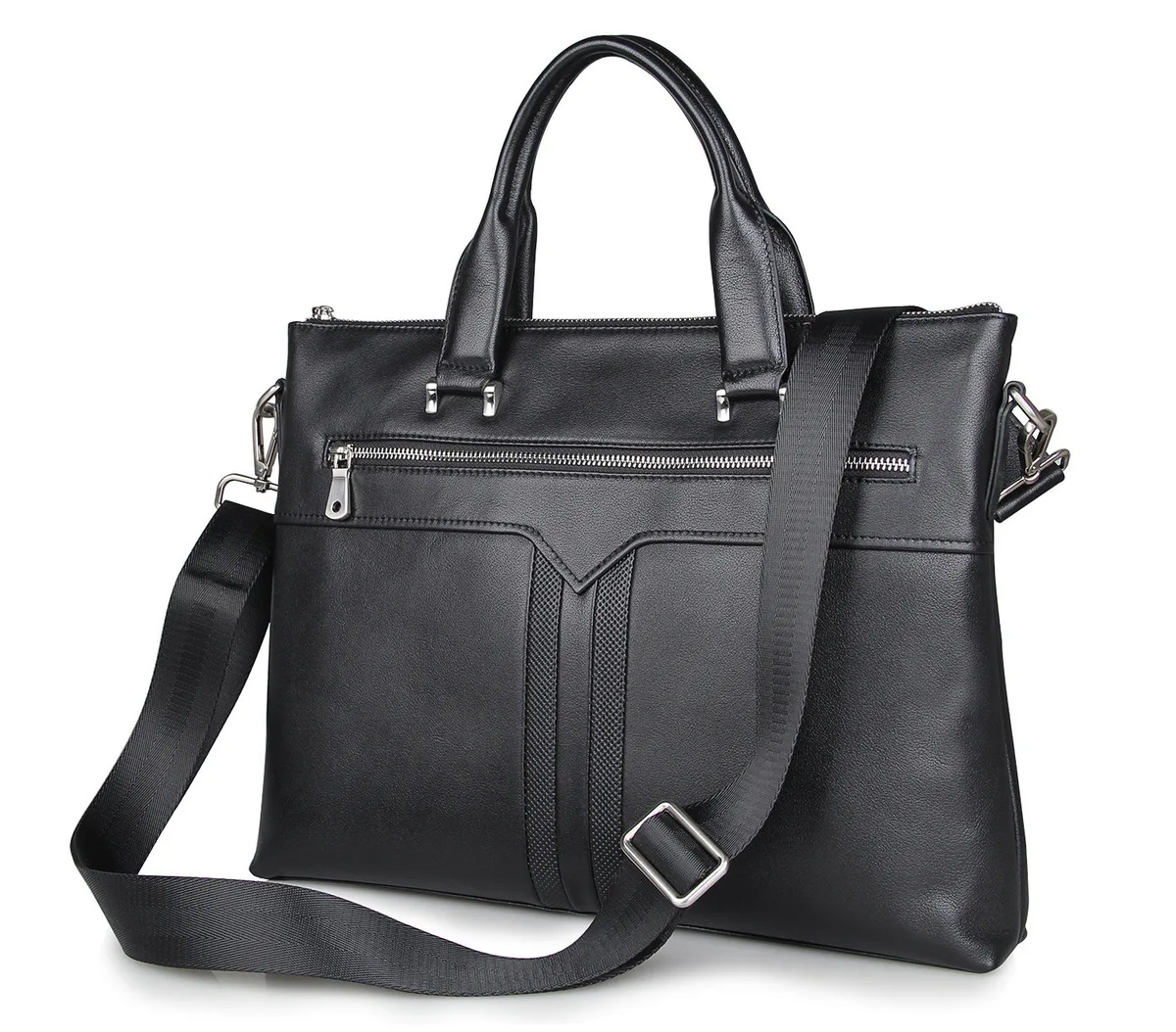 

Concise Business Male Bag Genuine Leather Briefcase Head Layer Cowhide Man Handbag PR087330