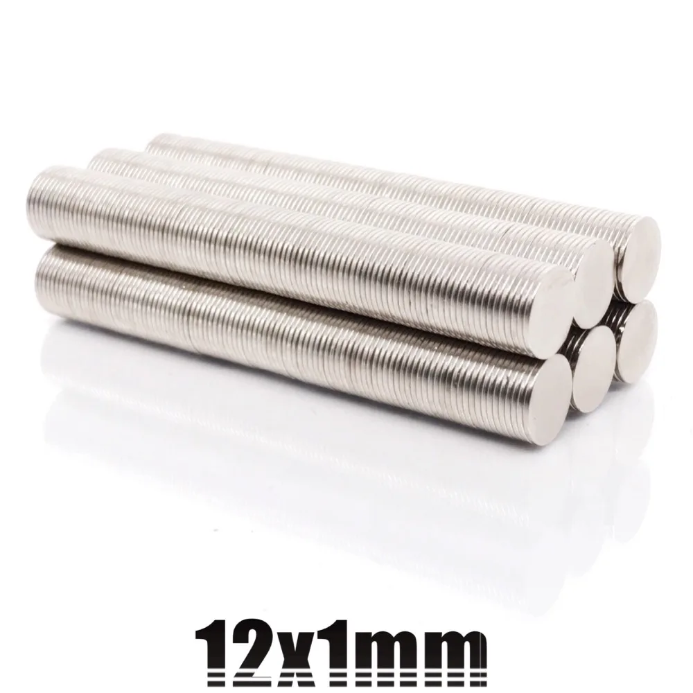 

1000pcs 12mm x 1 mm Super Strong Round Disc Magnet 12*1 12x1 Rare Earth Neodymium N35 Circular magnet Permanent magnet 12mm*1mm