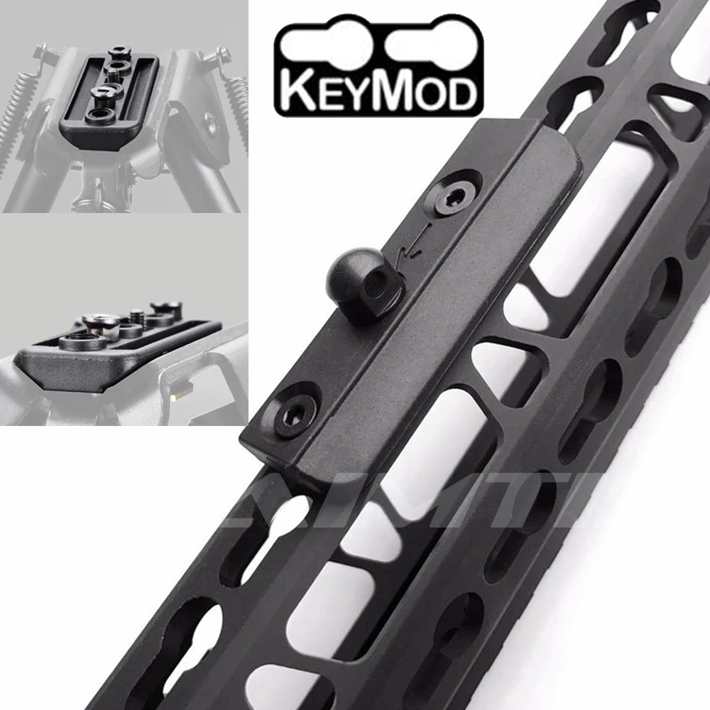 AIMTIS 20mm KeyMod Sling Swivel Stud Harris Style Bipod Adapter Fit Handguard Picatinny Rail