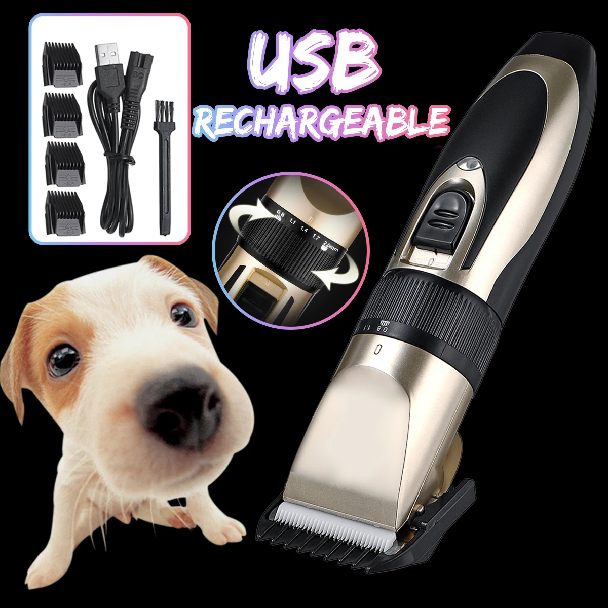 2019 Professional Low noise Pet Hair Clipper Remover Cutter Grooming