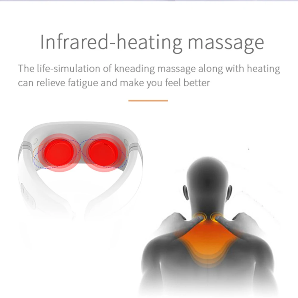 Electric Back Neck Massager Magnetic Far Infrared Heating Cervical Pulse Acupuncture Massager Muscles Pain Relief Health Care Electric Back Neck Massager Magnetic Far Infrared Heating Cervical Pulse Acupuncture Massager Muscles Pain Relief Health Care