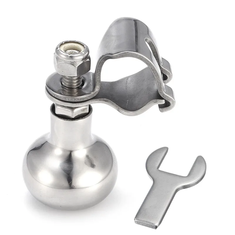 

Stainless Steel Boat Steering Wheel Knob Replacement Parts Marine Yacht Handle Hardware Accessies For 5/8 Inch To 1 Inch Rim Dia
