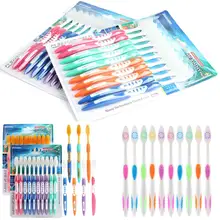 Новинка, унисекс мягкие волосы головы набор зубных щеток(10 шт.) 190 мм для эффективного удаления налета крой, подходит для ежедневного Применение