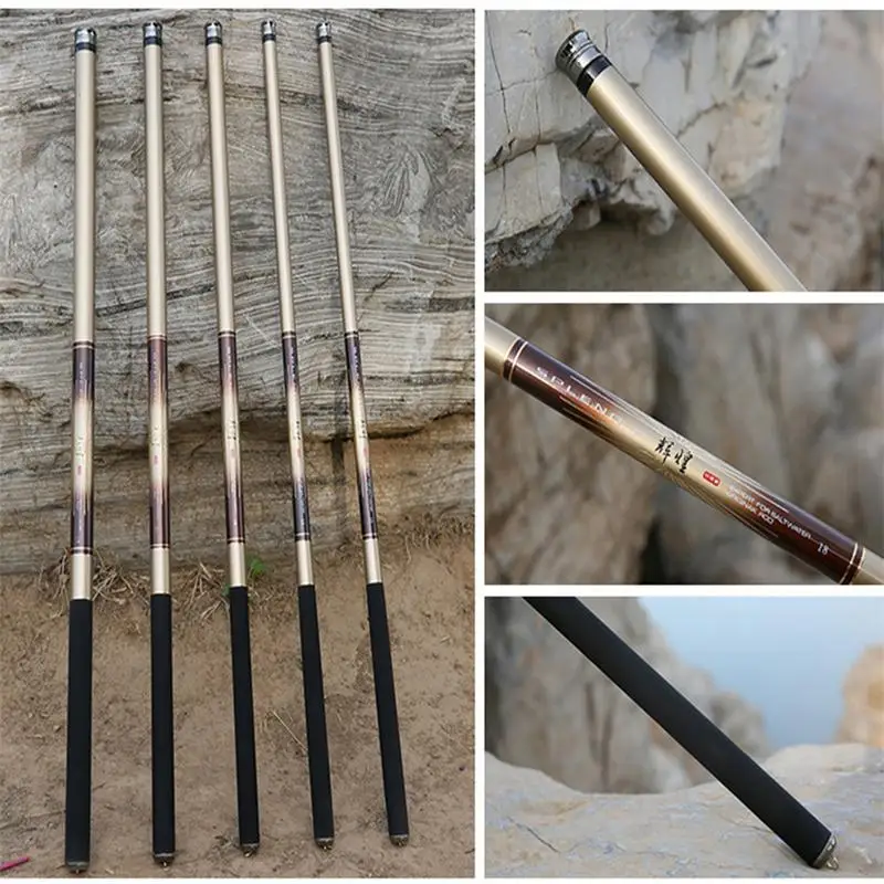 

2.7-7.2 M Carbon Fiber Telescopic Fishing Rod Ultra-light Stream Hand Pole Carp Feeder Fishing Pole Tenkara vara de pesca
