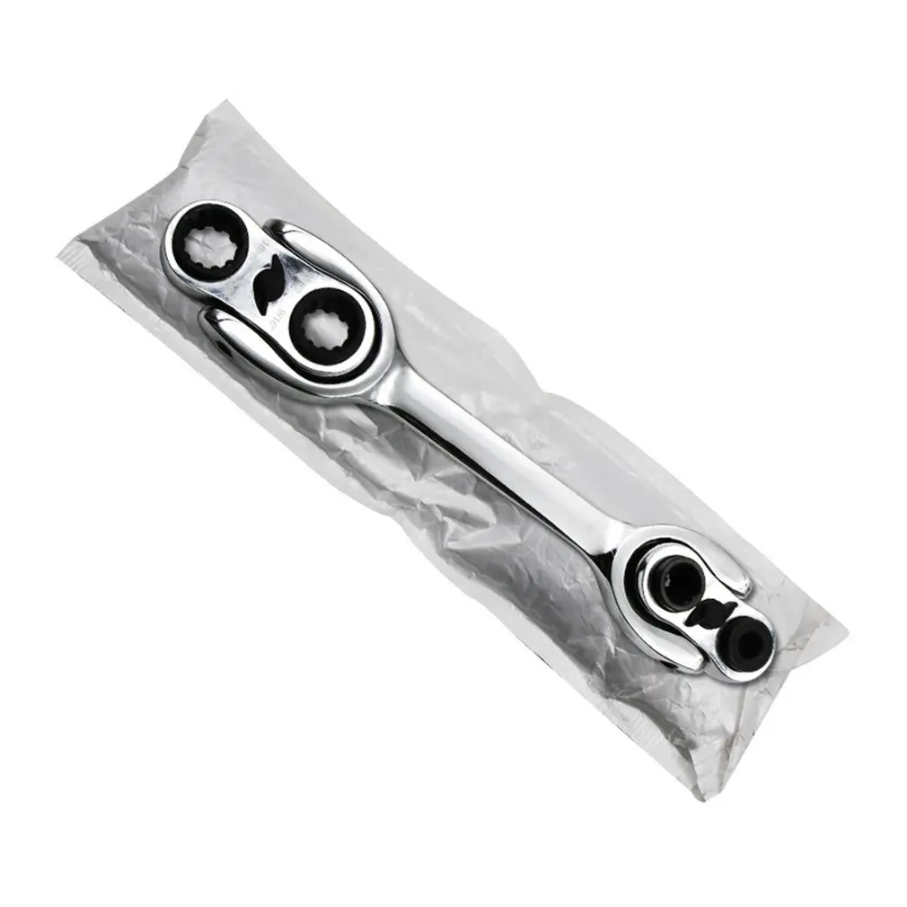 

Double Head Ratcheting Wrench Universal Flexible Head Spanner Professional Hand Tools Multifuncctional Home Tool