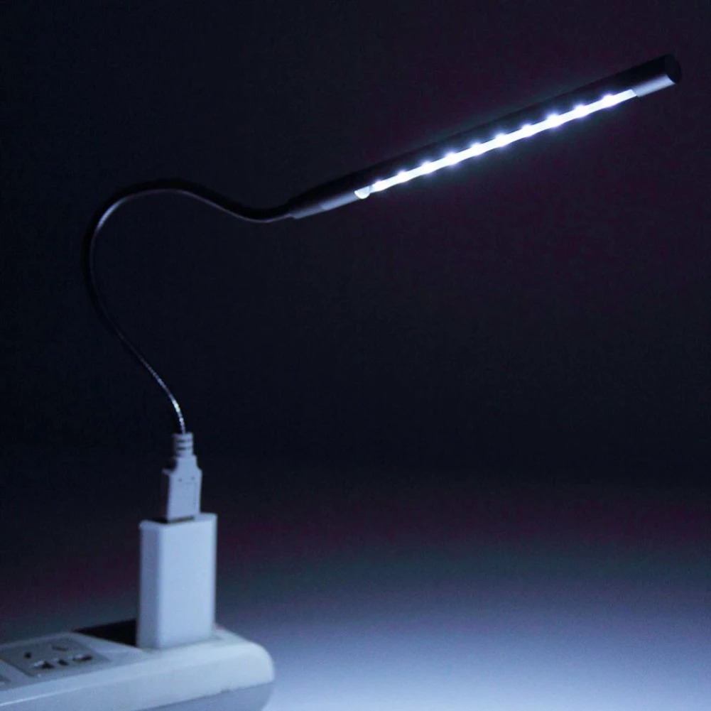 Металлический материал USB светодиодный светильник 10 светодиодный s гибкие лампы для чтения книг для ноутбуков ПК компьютер 6 цветов