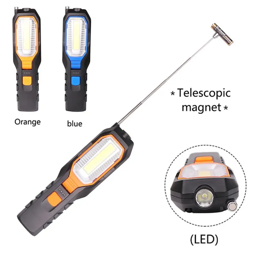 

T6 1000 Lumens Multifunction 3 in 1 COB + LED 180 Rotation Workshop Torch Lamp With Magnet Folding Design