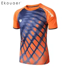 Для мужчин спортивная, с коротким рукавом, футболка, спортивные футболки для детей на открытом воздухе беговые дорожки тренажерный зал ткань отводящая влагу спортивная униформа