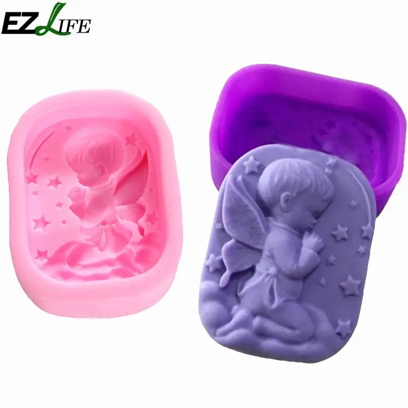 

Hot Random Color Hand Made Soap Mold Mould Silicone Little Angel Shape Crafts Soap Making Mold Mould Soap Making Tools ZH01583
