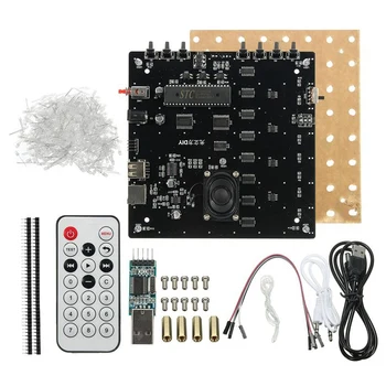 

JABS 3D Square 8x8x8 LED Blue Light Square MP3 Music Spectrum PCB Board DIY Kit