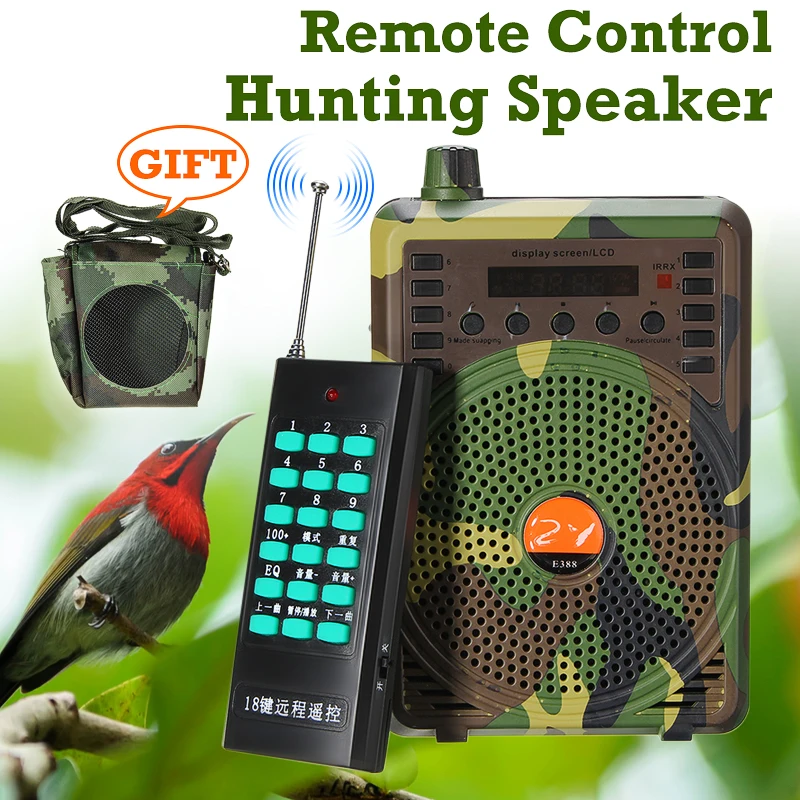 

SGODDE 48W Hunting Decoys Loud Speaker Bird Caller Predator Sound Caller MP3 Player with Remote Control Voice Traps Outdoor