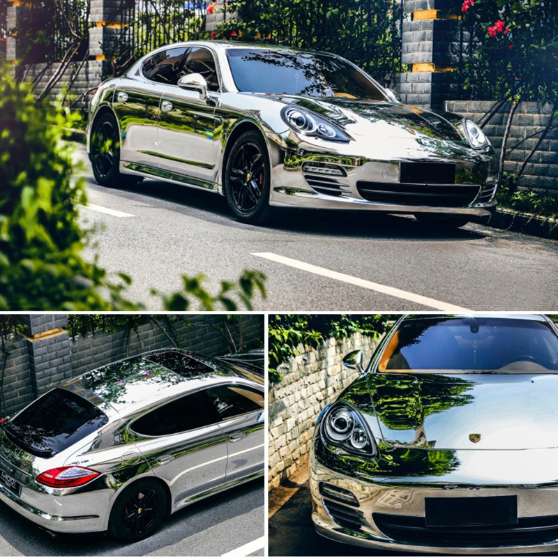 

Car-styling High Stretchable Mirror Silver Chrome Mirror Flexible Vinyl Wrap Sheet Roll Film Car Sticker Decal Sheet