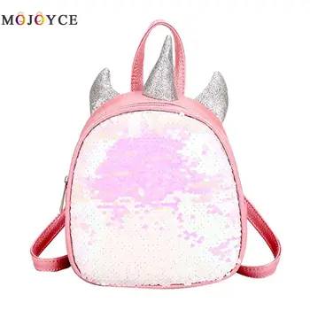 

Small Sequins Backpack Women Travel Rucksacks for Teenage Girls Fashion PU Leather Female Backpack