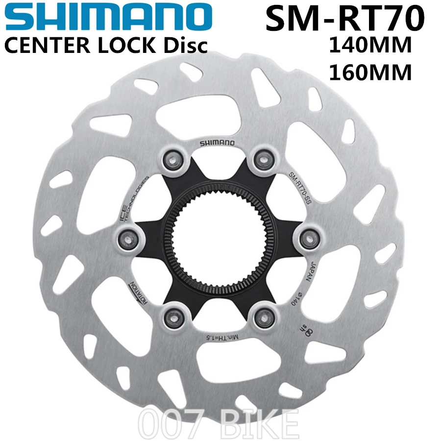 Ротор SHIMANO RT70 SM RT70 140 мм 160 мм ротор для дорожных велосипедов R7020 R8020 R8070 Центральный замок дисковый тормозной ротор