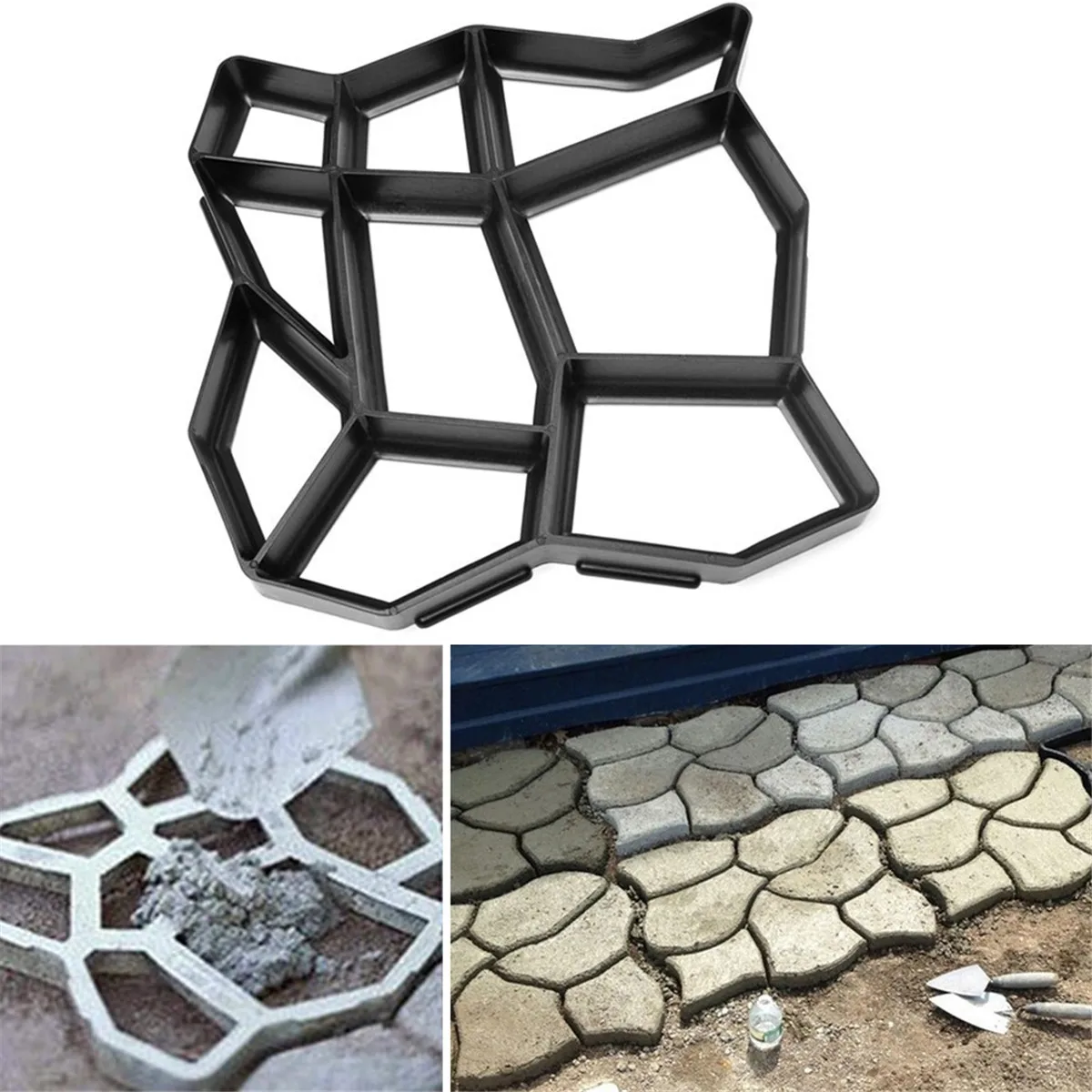 

60*50cm Garden DIY Path Maker Mold Multi shape Concrete Stepping Stone Cement Mould Brick Home Garden Tools Paving Molds