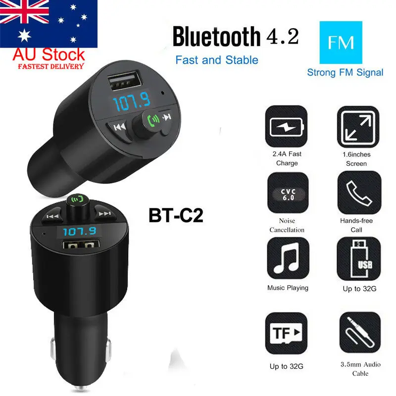 Bluetooth FM Transmitter MP3 Player USB Stick KFZ Auto Radio SD Freisprechanlage