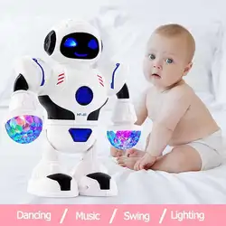 Дети интерактивные Электрический пространство танцы роботизированная машина с музыкой свет электронные игрушки для детей рождественские