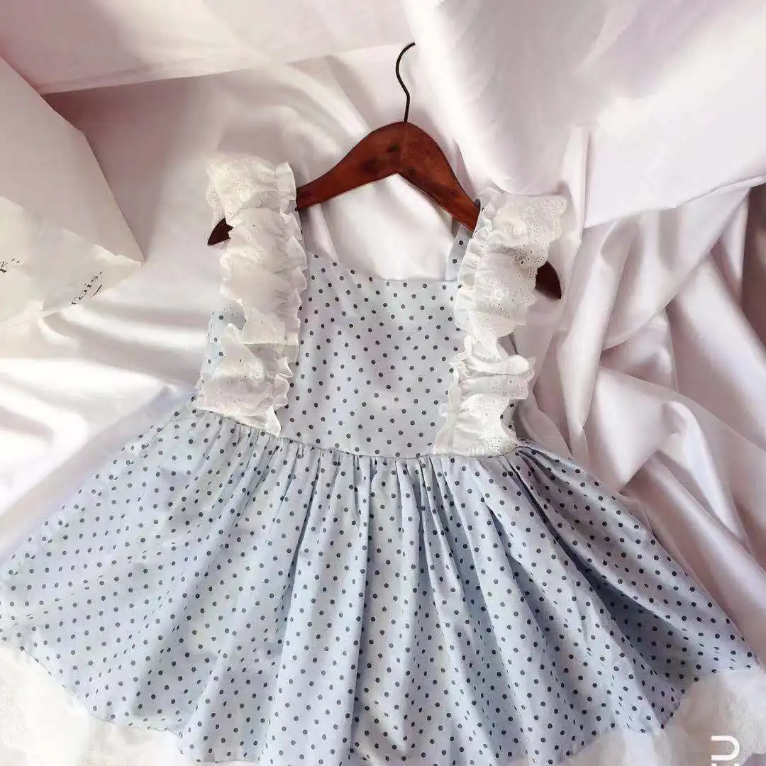 Коллекция года, летнее кружевное платье принцессы для девочек в Испании, в винтажном стиле испанское платье для девочек платья для маленьких девочек Хлопковое качественное милое платье для отпуска