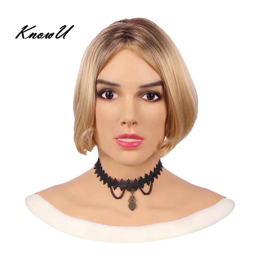

KnowU Realistic Silicone mask Masquerade Crossderesser Skin Cosplay máscara de silicona femenina силиконовая женская маска