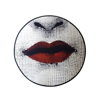 

Round Rug Floor Mat Fashion Modern Round Area Rug Personality Printing Skid Proof Carpet for Living Room Diameter 120cm
