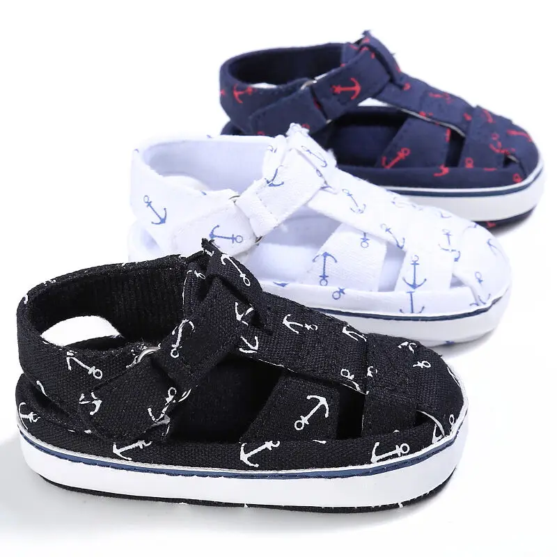 Летняя детская обувь, обувь для новорожденных мальчиков и девочек, повседневная мягкая обувь для малышей 0-18 месяцев
