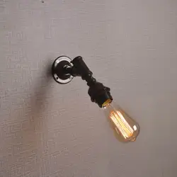 Пара панк Лофт Промышленные Утюг водопровод Ретро настенный светильник E27 бра свет