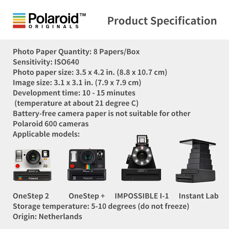 Новая Оригинальная пленка Polaroid Originals Instant I-type цвет и черный белый для камеры Onestep2VF Instax Новая Оригинальная пленка Polaroid Originals Instant I-type цвет и черный белый для камеры Onestep2VF Instax