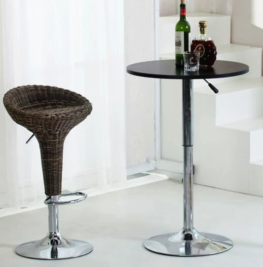 Quality Creative Lifting Wicker Chair Braided Swivel Bar Chair Stool Bird Nest Shaped Bar Stool Ergonomic Adjustable Height