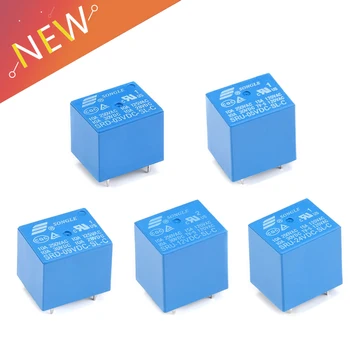 

2PCS/Lot Relays SRD-09VDC-SL-C SRD-12VDC-SL-C SRD-24VDC-SL-C T73 9V 5PIN PCB Type 5V 9V 12V 24V DC Power Relays