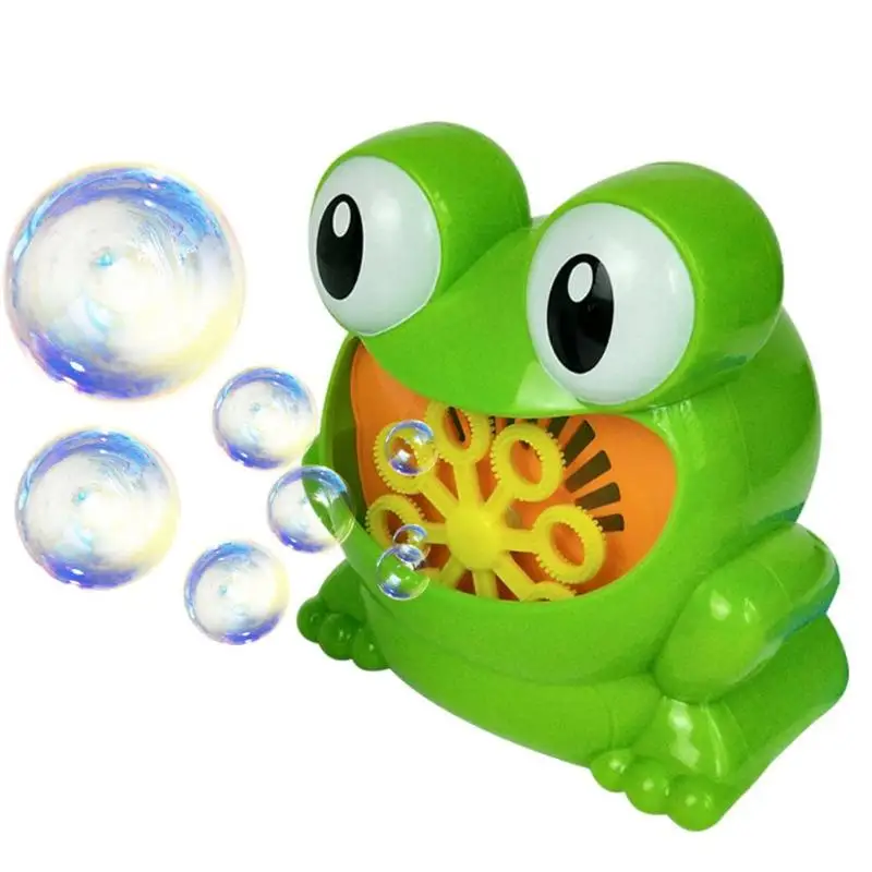 New Cute Frog Automatic Bubble Machine Blower Maker Party Summer Outdoor Toy for Kids Wholesale And Drop Shipping