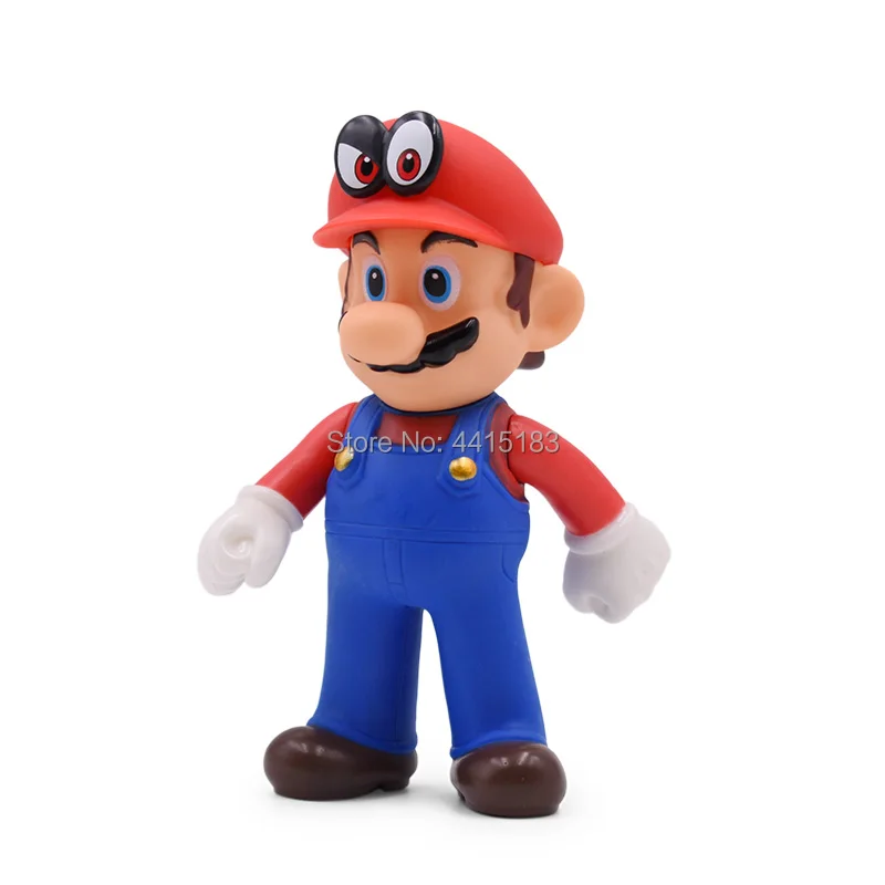 2 Styles Anime Figura Super Mario Odyssey Mario Luigi PVC Action Figure Doll Collectible Model Toy Christmas Gift For Children
