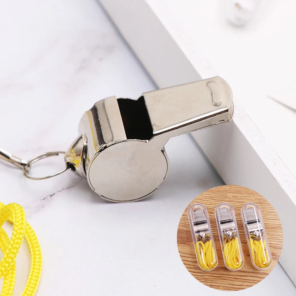 10 قطعة صفارة معدنية الحكم الرياضة الرجبي حزب مدرسة تدريب كرة القدم كرة السلة المصفقين يهتف الفولاذ المقاوم للصدأ