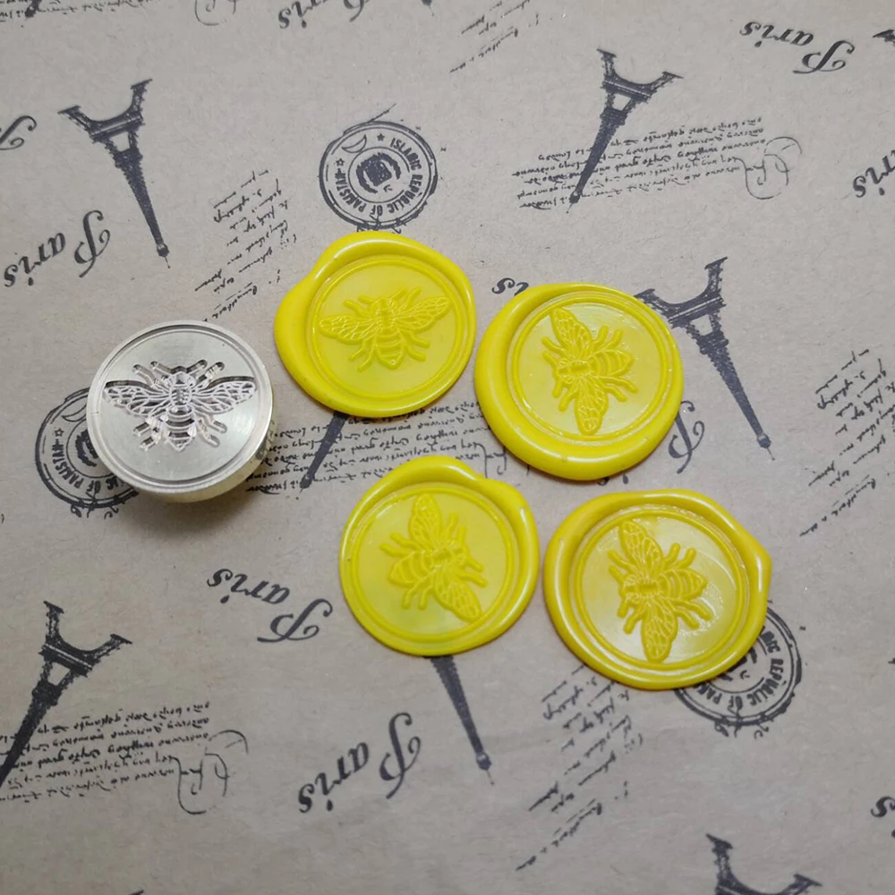 Для DIY Crawn Bee восковый узор печать ретро деревянные античные уплотнения воск