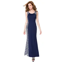 ZAFUL стильное платье макси с круглым вырезом и цветочным принтом, без рукавов, женское вечернее платье, распродажа