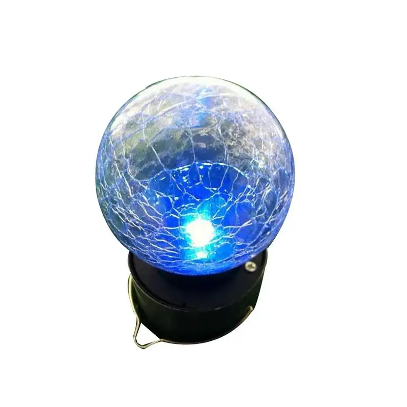 

Outdoor Led Solar Hanging Lamp Colorful Led Cracks Ball Chandelier Outside Waterproof Decoration Lights for garden street tree