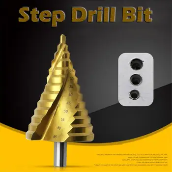 

4241 6-65MM Titanium Plating Triangle Shanking Spiral Groove Step Drill Bit