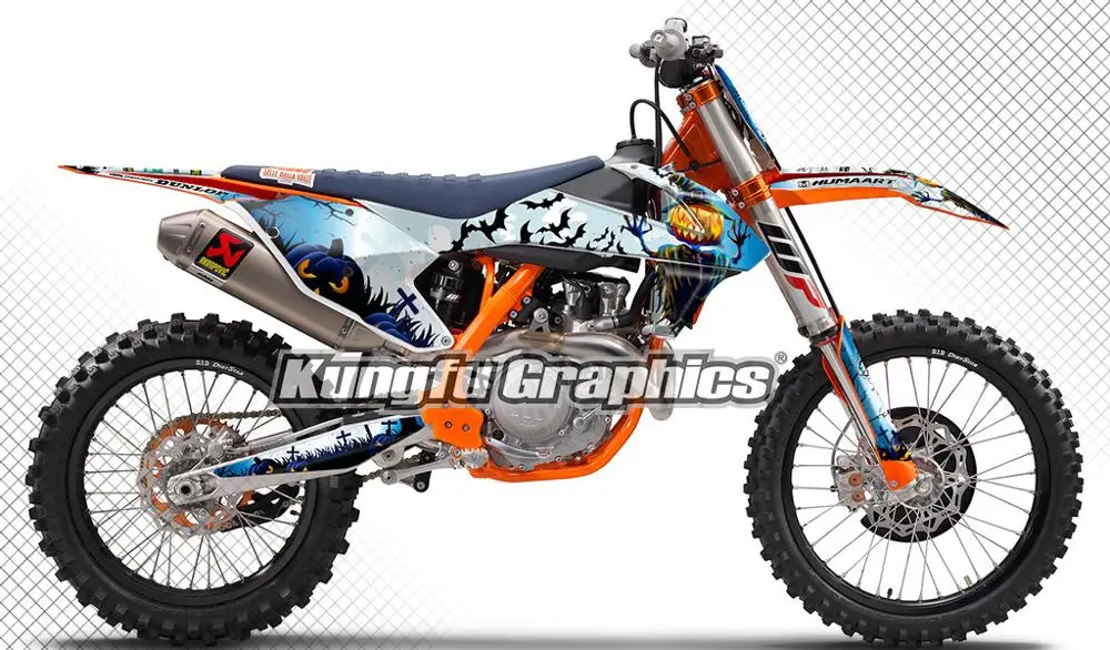 Индивидуальный комплект наклеек KUNGFU GRAPHICS Motocross виниловые наклейки подходит для