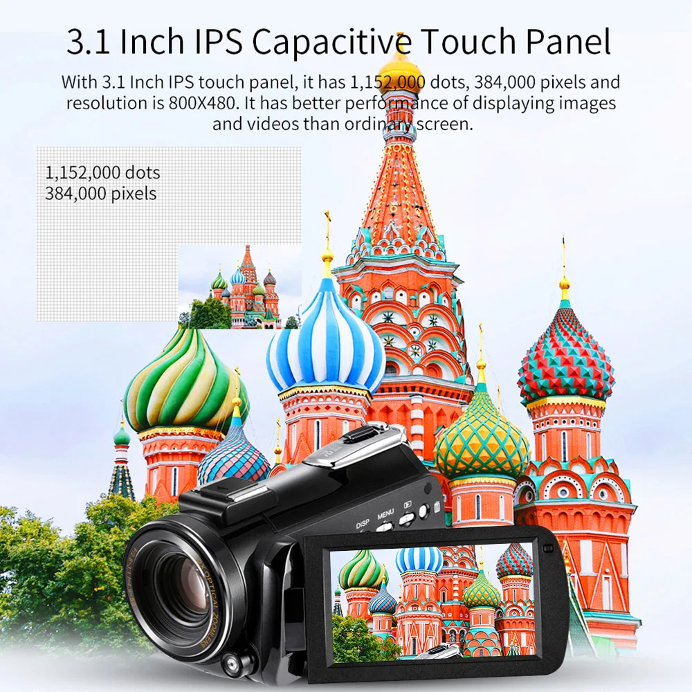 Andoer AC5 4K UHD 24MP Цифровая видеокамера с креплением на горячий башмак 2 шт литиевые