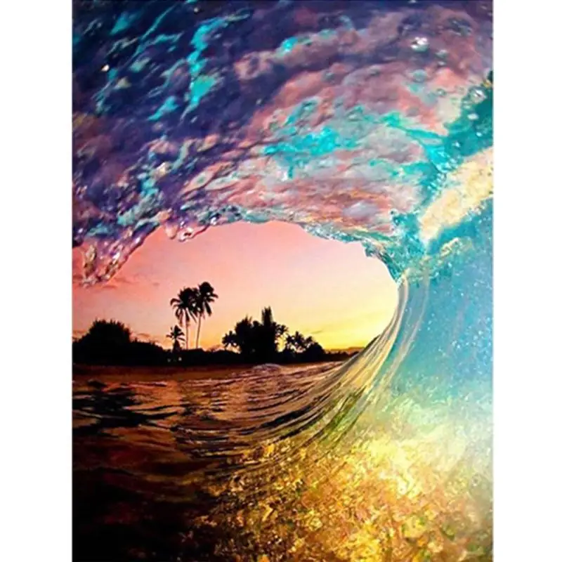 

5D DIY Full Drill Diamond Painting Fantasy Sea Scenery Cross Stitch Embroidery Kit Rhinestones Mosaic For Home Wall Decor