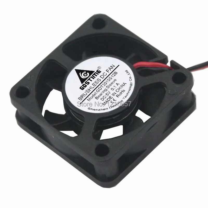 1000 PCS LOT DC Mini Radiator Cooler Fan 5V 30mm x 10mm 3cm 3010 2Pin Cooling Fans | Компьютеры и офис