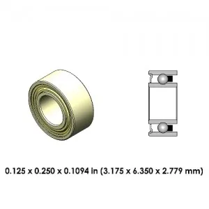 

10pcs SR144TLZW8 High speed handpeice bearing spare parts 3.175*6.35*2.780mm ABEC-7 by RainDew
